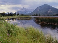 Mount Rundle and Vermillion Lakes, Banff National Park, Canadian Rockies